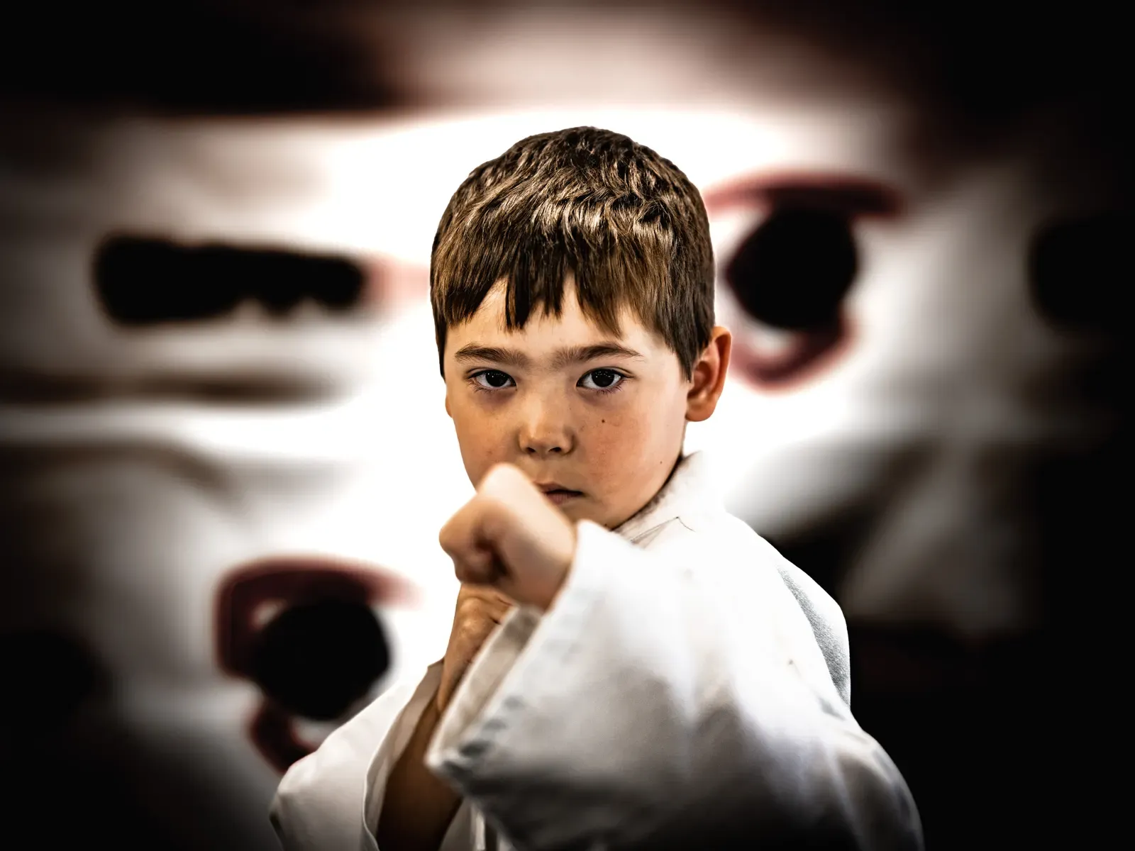 Young martial arts student